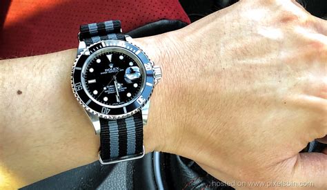 nato bond rolex submariner|rolex submariner nato strap size.